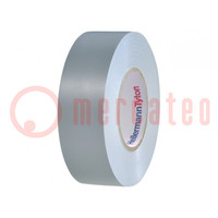 Tape: electrical insulating; W: 19mm; L: 20m; Thk: 0.18mm; grey; 300%