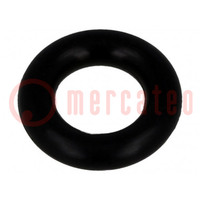 Guarnizione O-ring; caucciù NBR; Thk: 2,6mm; Øint: 6mm; nero
