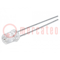 LED; 5mm; rouge; 120÷210mcd; 100°; Front: concave; 1,6÷2,6V