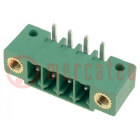 Pluggable terminal block; 3.5mm; ways: 4; angled 90°; socket; male