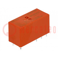 Relay: electromagnetic; DPDT; Ucoil: 110VDC; 8A; 8A/250VAC; PCB