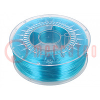 Filament: PET-G; Ø: 1,75mm; azúr kék,áttetsző; 220÷250°C; 1kg