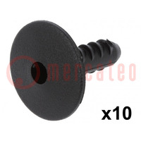 Trim clip; 10pcs; Fiat; OEM: 718202808; L: 24.9mm; polyamide; black