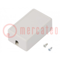 Enclosure: for power supplies; X: 28mm; Y: 45mm; Z: 18mm; ABS; grey