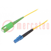 Fiber patch cord; LC/UPC,SC/APC; 5m; Optical fiber: 9/125um; Gold