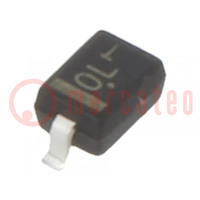 Diode: Zener; 0,3W; 10V; SMD; rouleau,bande; SOD323; diode simple