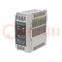 Power supply: switched-mode; for DIN rail; 120W; 24VDC; 5A; IP20