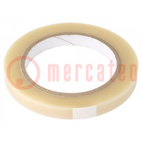 Tape: electrical insulating; W: 12mm; L: 66m; Thk: 60um; acrylic