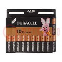 Battery: alkaline; 1.5V; AA; non-rechargeable; 18pcs; Industrial