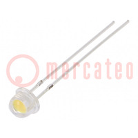 LED; 4,8mm; bianco neutro; 4200÷5800mcd; 100°; Frontale: convesso