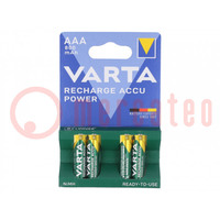 Re-battery: Ni-MH; AAA,R3; 1.2V; 800mAh; LONGLIFE; blister; 4pcs.