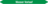 Mini-Rohrmarkierer - Wasser Vorlauf, Grün, 1.2 x 15 cm, Polyesterfolie, Seton