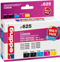 EDD-625 Canon PGI-580/CLI-581 XXL Multipack - BK/C/M/Y - 1x 25,7 ml + 4x 11,7 ml
