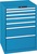 Schubladenschrank H1000xB717xT725mm blau