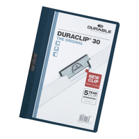 Durable Duraclip Fldr 3mm Midnt blu Pk25