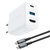 2_Acefast 2in1 Ladegerät GaN 65W USB Typ C / USB, Adapter Adapter HDMI 4K @ 60Hz (Set mit Kabel) weiß (A17 weiß)