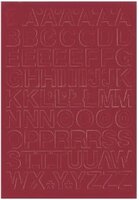 Litery samoprzylepne, 1.5 cm, 1 arkusz, czerwony