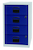 Beistellschrank PFA, 4 Universalschubladen, lichtgrau/oxfordblau