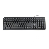 Ewent EW3112 teclado Oficina USB + PS/2 QWERTY Portugués Negro