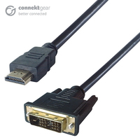 connektgear 5m HDMI to DVI-D Monitor Connector Cable - Male to Male - 18+1 Single link