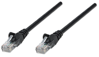 Intellinet Network Patch Cable, Cat6, 15m, Black, CCA, U/UTP, PVC, RJ45, Gold Plated Contacts, Snagless, Booted, Lifetime Warranty, Polybag