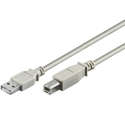 Goobay USB AB 300 HS 3m USB-kabel USB A USB B Grijs