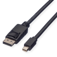 ROLINE DisplayPort kabel, DP Male - Mini DP Male, TPE, zwart, 5 m