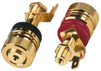 Monacor BP-520G kabel-connector speaker terminals Goud