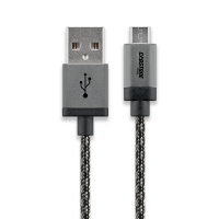 Cabstone 43808 cable USB 1 m USB 2.0 USB A Micro-USB B Gris, Metálico