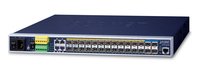 PLANET Managed Metro Ethernet Switch 24-Port 100/1000Base-X SFP with 4-Port 10G SFP+ Base-T L2/L4, (AC+2 DC, DIDO)
