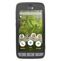 Doro Liberto 8031 11,4 cm (4.5") Single SIM Android 5.1 4G Mikro-USB 8 GB 2000 mAh Schwarz, Edelstahl
