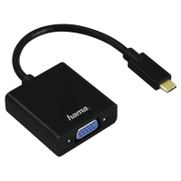 Hama USB-C/VGA video digitalizáló adapter 1920 x 1080 pixelek Fekete
