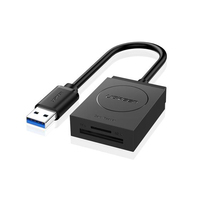 Ugreen 20250 geheugenkaartlezer Zwart USB 3.2 Gen 1 (3.1 Gen 1)