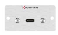 Kindermann 7444000549 wandcontactdoos USB C Aluminium