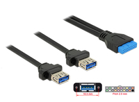 DeLOCK 85244 USB cable 0.8 m Black