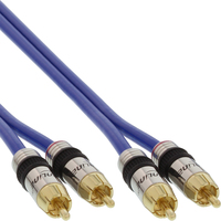 InLine 89705P audio kabel 5 m 2 x RCA Blauw