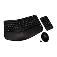 V7 Ergonomic Wireless Keyboard, Mouse, and Keypad Combo