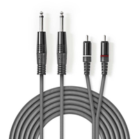 Nedis COTH23320GY50 audio kabel 5 m 2 x 6.35mm 2 x RCA Grijs