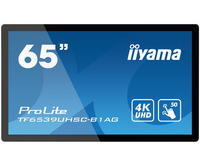 iiyama TF6539UHSC-B1AG Signage-Display Interaktiver Flachbildschirm 165,1 cm (65") LCD 500 cd/m² 4K Ultra HD Schwarz Touchscreen