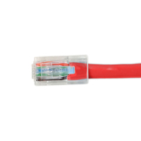 Videk Unbooted Cat6 UTP RJ45 to RJ45 Patch Cable Red 1Mtr