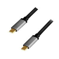 LogiLink CUA0107 câble USB 1 m USB 3.2 Gen 2 (3.1 Gen 2) USB C Noir, Gris