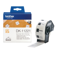 Brother DK-11221 - Rouleau d'étiquettes original – Noir sur blanc, 23 x 23 mm