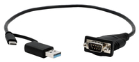 EXSYS EX-23001 Serien-Kabel Schwarz 0,5 m USB Type-A/USB Type-C DB-9