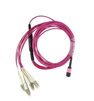BlueOptics X66205-7.5-BO Glasvezel kabel 7,5 m MPO 4x LC OM4 Violet