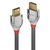 Lindy 37870 HDMI kábel 0,5 M HDMI A-típus (Standard) Fekete, Ezüst