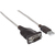 Manhattan 205153 kabel równoległy Czarny, Przezroczysty 0,45 m USB A Serial/COM/RS232/DB9