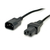 Value 19.99.1123 câble électrique Noir 3 m Coupleur C14 Coupleur C15