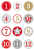 HERMA Stickers calendrier de I'Avent 1-24, rouge Ø 2 cm