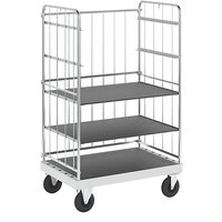 Multi-chariot à tablettes galvanisé