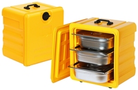 Thermobox GN 1/2 Frontlader aus gelbem Polypropylen, isoliert, Frontlader, mit